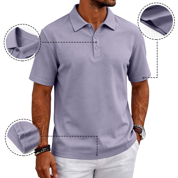polo shirts for men big and tall collar Golf Shirts Plain Daily Fit Casual T-Shirts