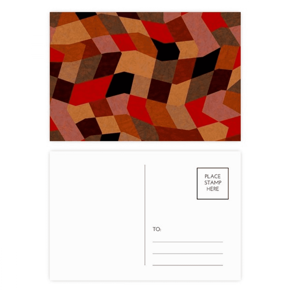 polygon tile colorful patterns postcard set birthday mailing thanks greeting card