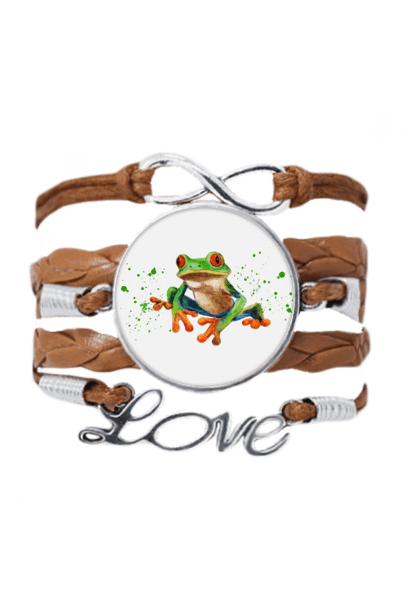 polypedatid green frogs art deco fashion bracelet love chain ornament wristband