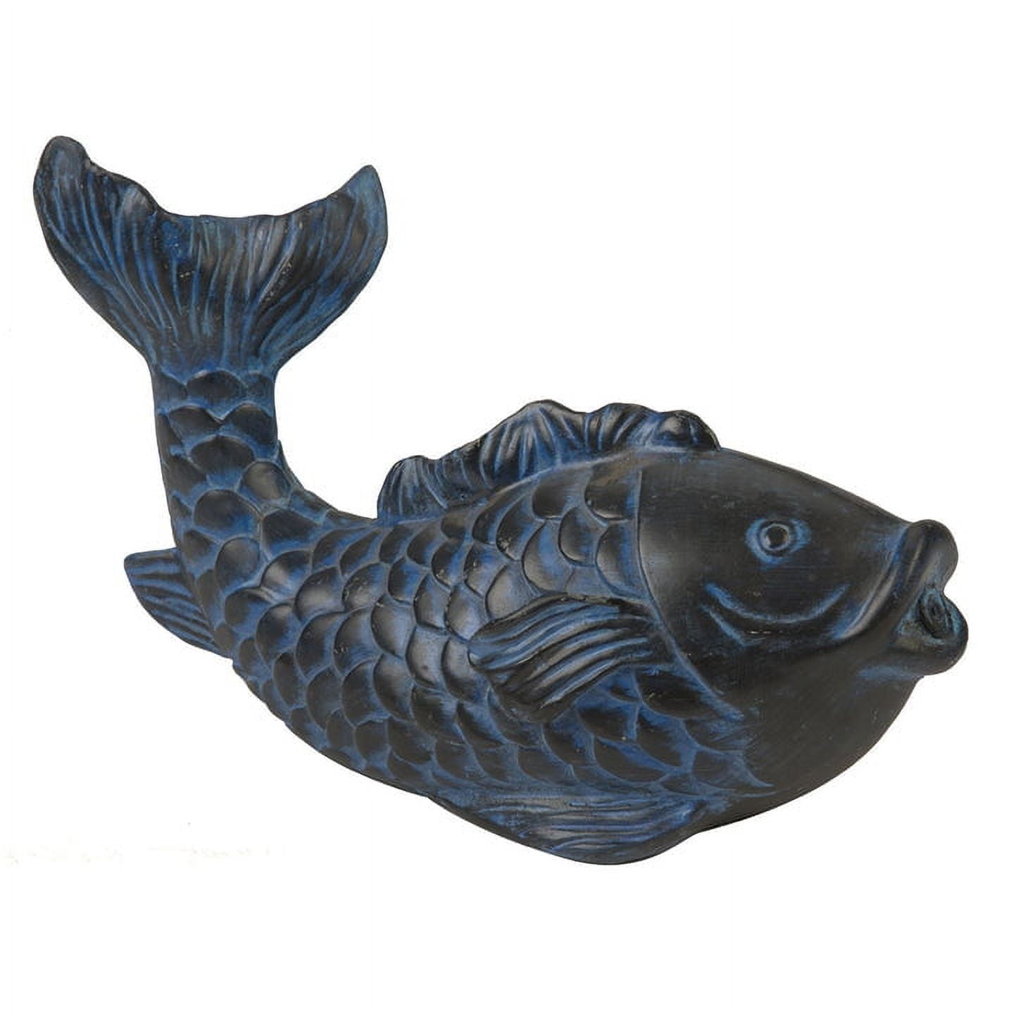 Blue Resin Fish Pond Spitter Fountain