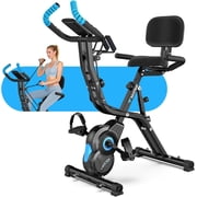 pooboo 3in1 Foldable Exercise Bike Indoor Cycling Bike Magnetic Stationary Bike Fitness Gym Workout 300lb