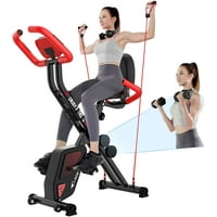 Pooboo 3-in-1 Indoor Foldable Stationary Exercise Bike, 300lb (2 colors)