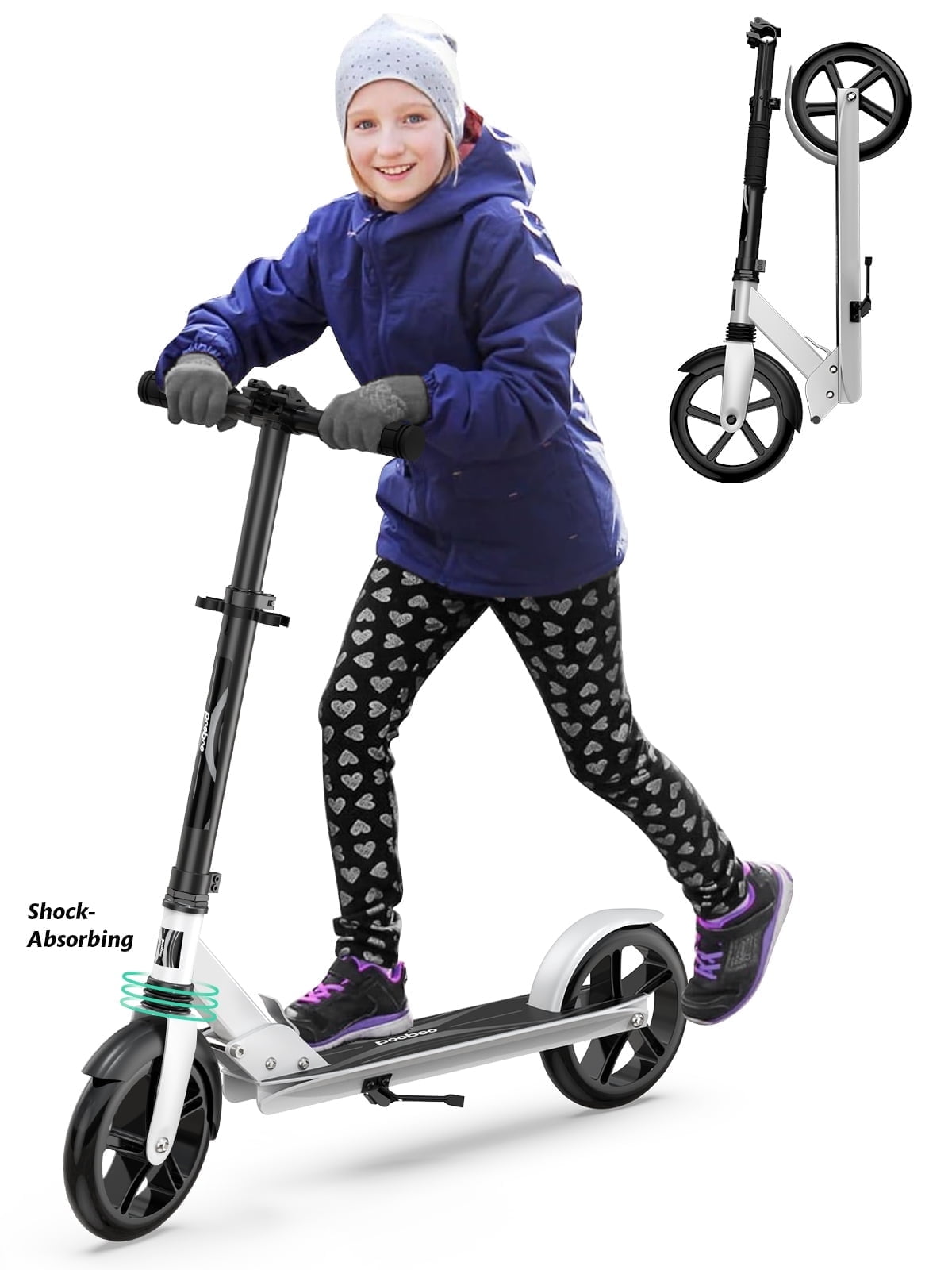 Madd Gear Urban Glide Commuter Scooter - White / Black Madd Gear Urban Glide Commuter Scooter - White / Black