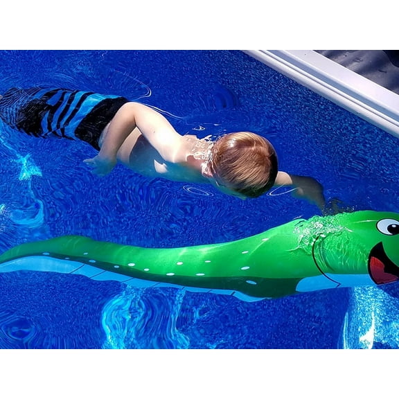 pool pets Water Inflated Swimming Pool 36" Eelvis the Glow-in-the-Dark Eel