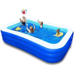 BN-LINK Inflatable Swimming Pool, 83 53 20 Large & Thickened Family Swimming Pool for Garden, Outdoor, Backyard, Suitable for Adults and Family