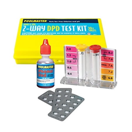 poolmaster 22242 2-way test kit with dpd tablets and case - basic collection