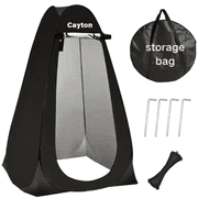 Cayton  Portable Pop up Shower Tent,High-end Privacy Changing Tent with Carry Bag,for Camping,Outdoor&indoor, Black