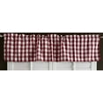 thumbnail image 1 of poplin gingham checkered window valance 58 wide burgundy, 1 of 2