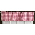 thumbnail image 1 of poplin gingham checkered window valance 58 wide coral, 1 of 2