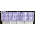 thumbnail image 1 of poplin gingham checkered window valance 58 wide lavender, 1 of 2