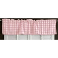 thumbnail image 1 of poplin gingham checkered window valance 58 wide pink, 1 of 2