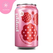 poppi Raspberry Rose Prebiotic Soda Cold, 12 fl oz Can, Single Can