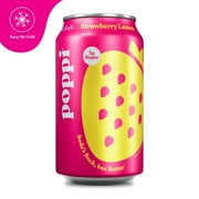 poppi Strawberry Lemon Prebiotic Soda Cold, 12 fl oz Can, Single Can