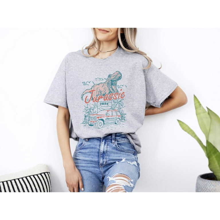 popular Jurassic Park Unisex T Shirt Retro Jurassic Park Entrance With Tour Shirt Jurassic Park Dinosaur T Rex Jurassic World Shirt Universal Trip Shirt soft style t shirt comfortable material. Walmar...