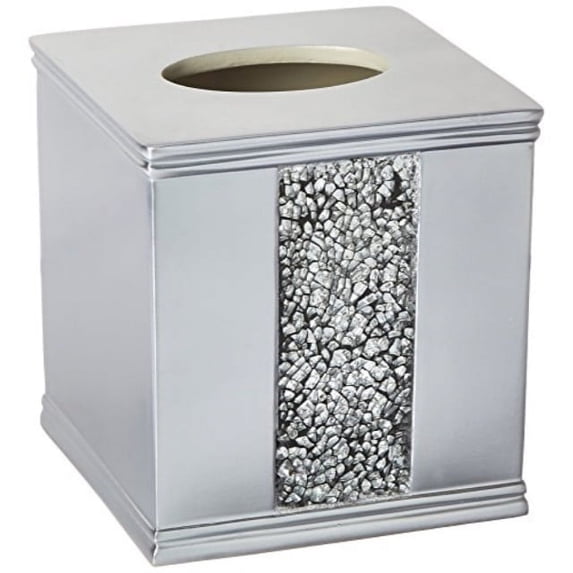 popular bath tissue box, sinatra collection, silver