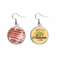 thumbnail image 1 of pork chops meat food texture earring dangle autumn earring jewelry, 1 of 4