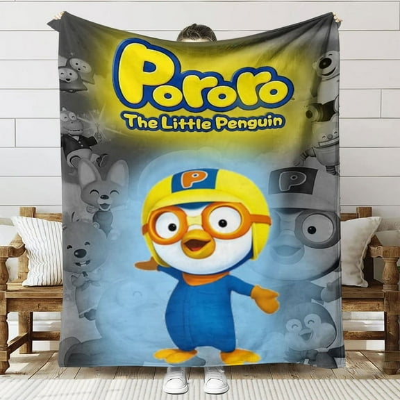 pororo the little penguin Throw Blanket Gifts for Fans Lover Girls Boys Women Present Hoodie Him Bed 60"x80"