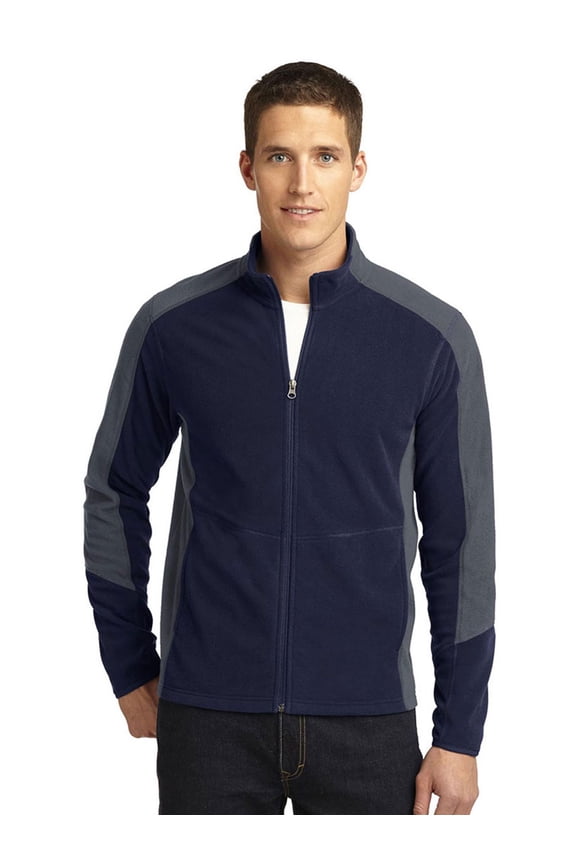 men's lightweight colorblock microfleece jacket