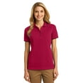 thumbnail image 1 of port authority women's flat knit collar tipped polo shirt, 1 of 6
