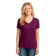 thumbnail image 1 of port & company women's short sleeve v neck basic tee blouse, 1 of 2