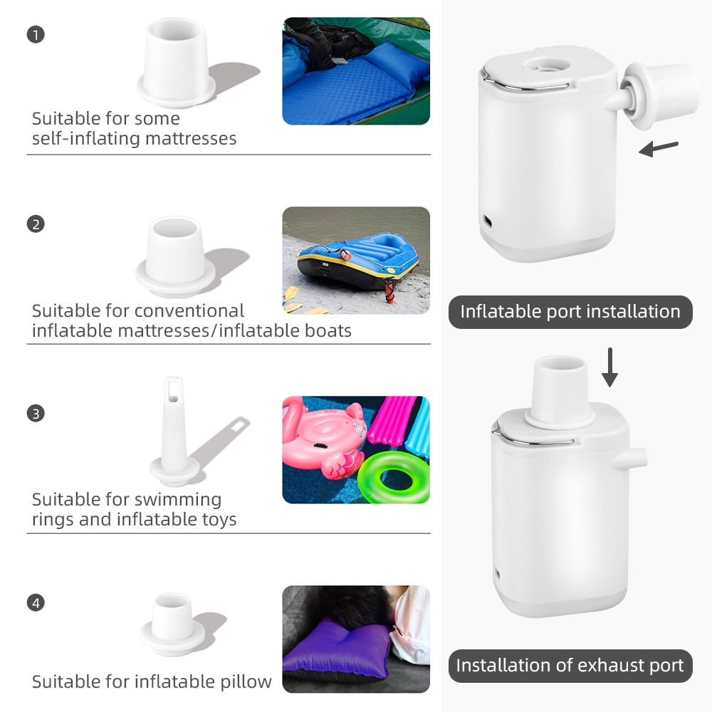 portable air pump,Air Pump 4-in-1 Portable Air Deflate Tiny Pump Quick ...