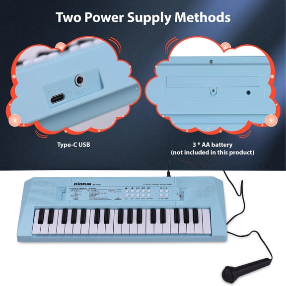 portable keyboards piano 37 Key Electric Keyboard Piano 4 Tones 4 Rhythms Portable Music Instrument for Beginners