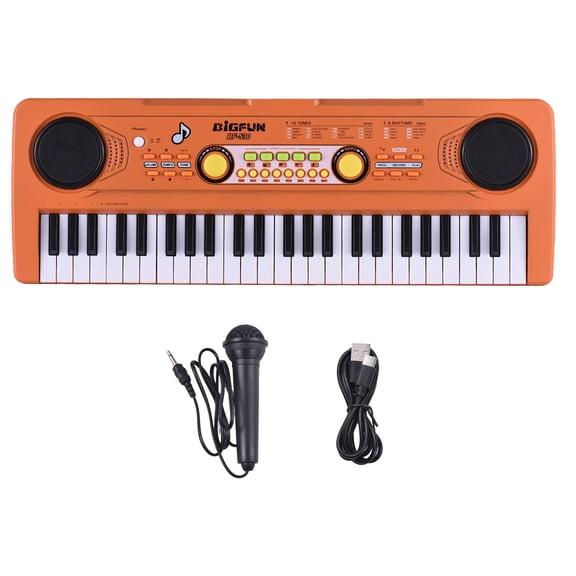 portable keyboards piano Keyboards Keyboards Piano 49 Key Portable Electronic Keyboard Piano 16 Tones 8 Rhythms 5 Percussion 6 Demos Dual Speaker Musical Instrument with Microphone