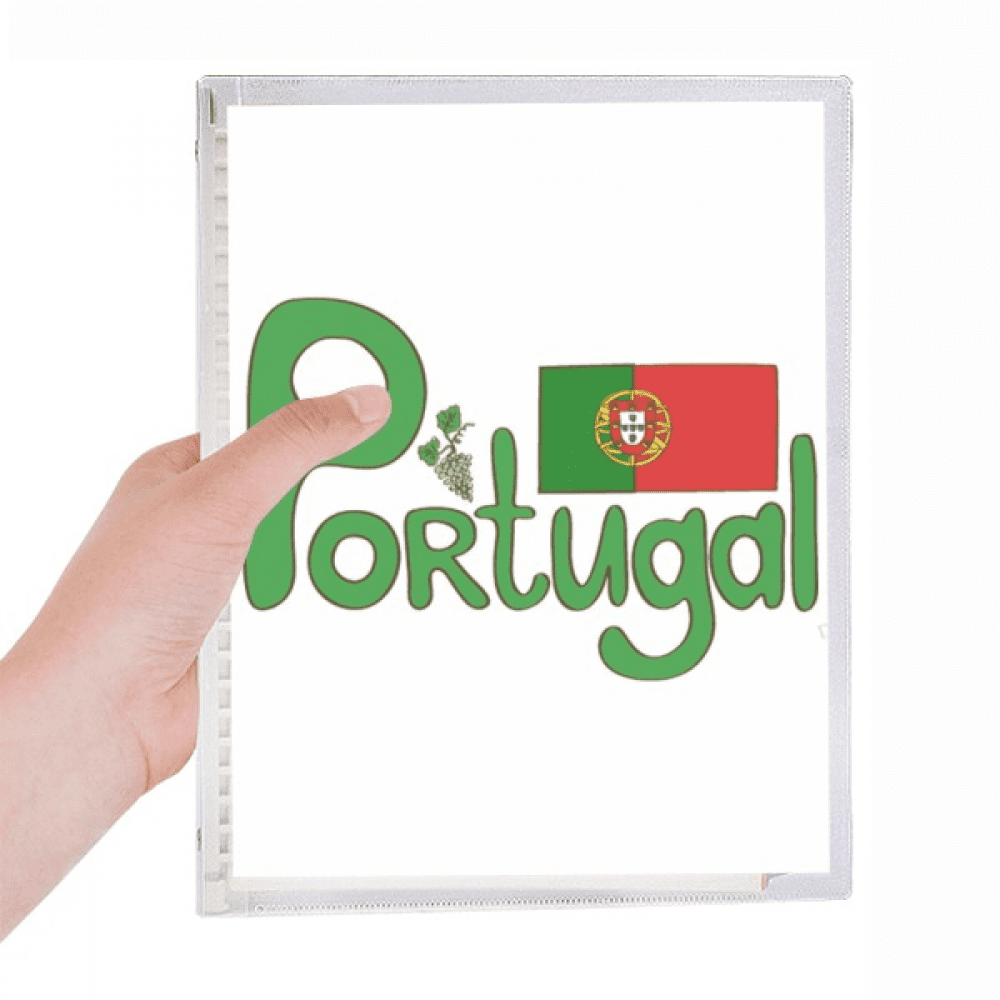 portugal national flag green pattern notebook loose diary refillable journal statiry