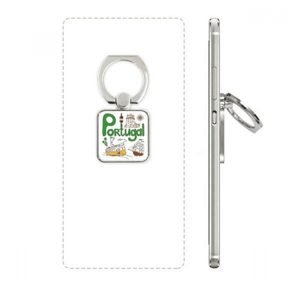 portugal national symbol landmark pattern square cell ph stand holder bracket universal support