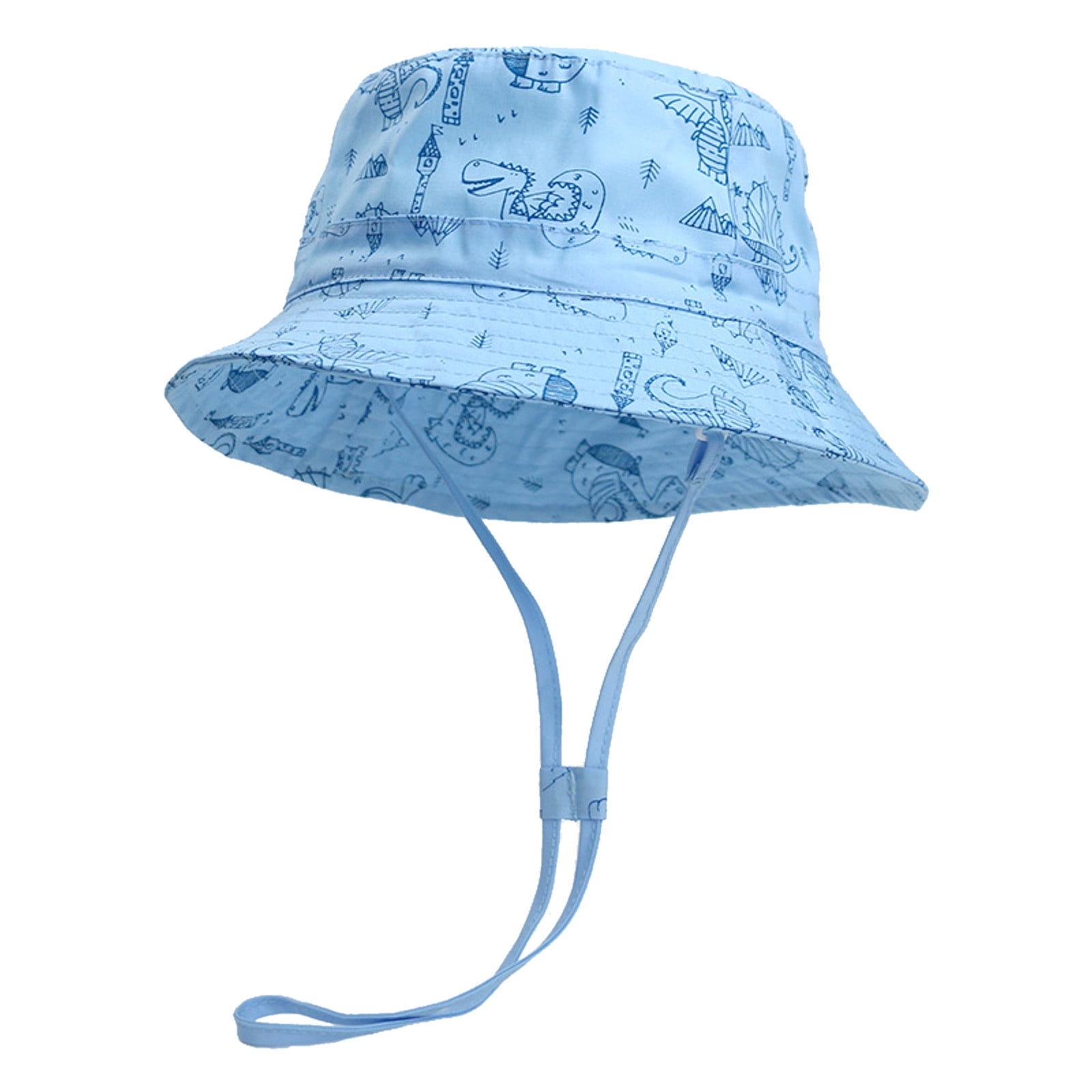 posdfudToddler Bucket Hat Cartoon Caps Dinosaur Boys Hat Wide Brim