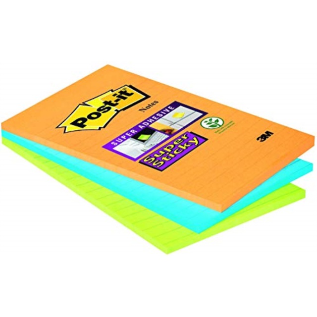 post-it notes 125 mm x 200 mm super sticky notes pad 101 x 152 mm