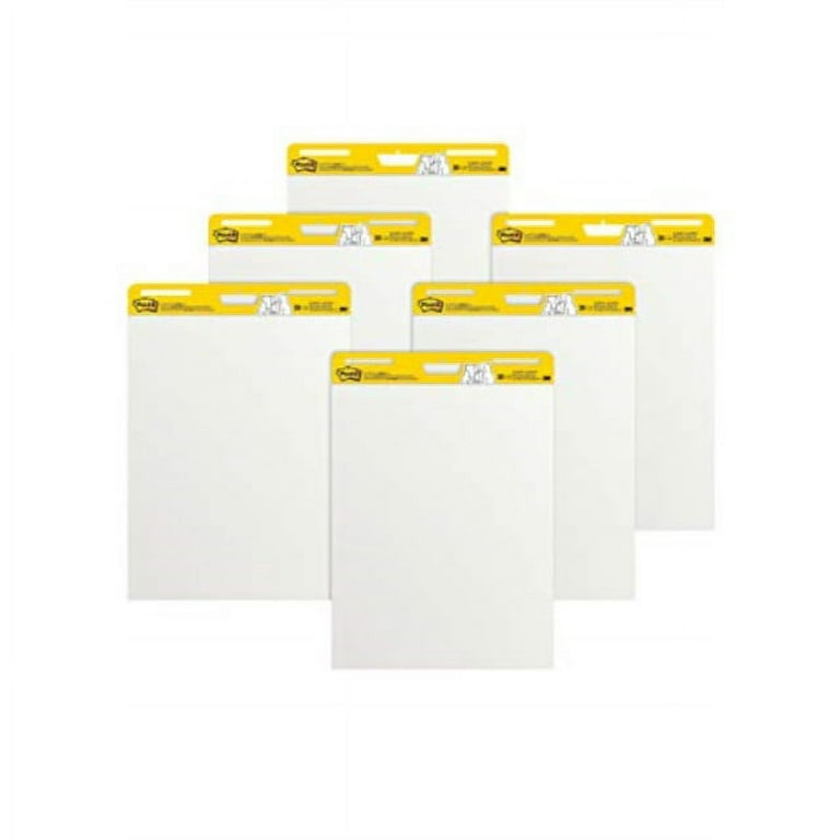  Post-it Super Sticky Easel Pad, 25 x 30 Inches, 30 Sheets/Pad,  Large White Premium Self Stick Flip Chart Paper 8D5Y, Super Sticking Power,  10-Pads : Office Products