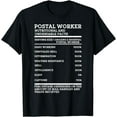 thumbnail image 1 of postal worker nutritional facts, mail carrier, mail lady T-Shirt, 1 of 4