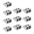 thumbnail image 1 of potrochi 10pc Pencil Sharpener, Metal Pencil Sharpener with 2 Holes, Manual Twin Metal Dual Sharpening Blade, Double Holes Rectangular Pencil Sharpener for Colored Graphite Pencils Crayons Jumbo, 1 of 8