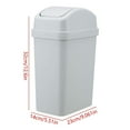 thumbnail image 1 of potrochi 6 Liter Plastic Trash Can, Small Garbage Can with Swing Lid, Plastic Swing-Top Trash Can, Small Plastic Garbage Can, Slim Swing Lid Trash Bins, 1 of 3