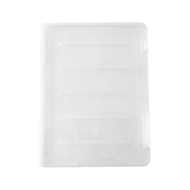 potrochi A4 File Portable Project Case, Plastic Storage Box for Letter Paper, Portable A4 File Box Transparent Plastic Box, Scrapbook Paper Storage Boxes Documents Magazines Holder