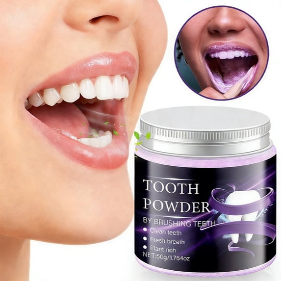 potrochi Beauty and Personal Care for Women, Teeth Powder - Clean Teeth Brightening Basic Cleaning Effect Freshens Breath 50mL Tooth Powder With Mouthguard