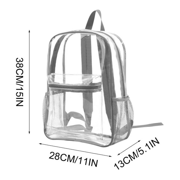potrochi Clear Backpack Heavy Duty, Clear Backpack, Clear Backpack Heavy Duty with Padded Straps, Transparent Backpack Large Clear Book Bag, Transparent Student Backpack for College Work