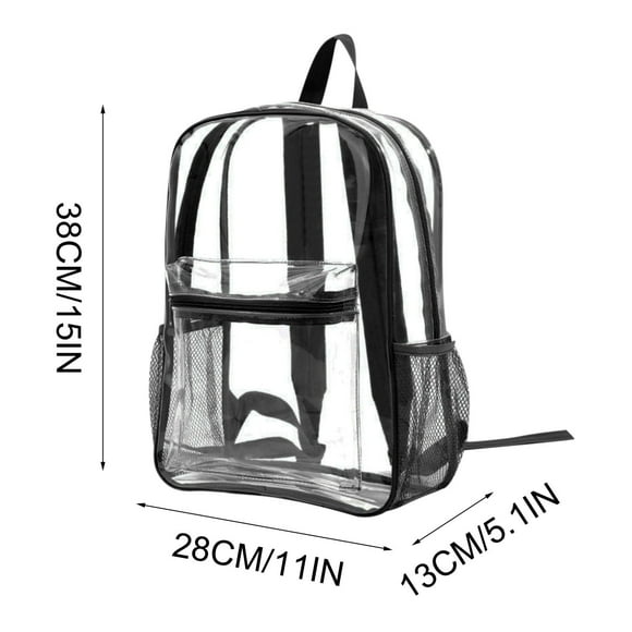 potrochi Clear Backpack Heavy Duty, Clear Backpack, Clear Backpack Heavy Duty with Padded Straps, Transparent Backpack Large Clear Book Bag, Transparent Student Backpack for College Work