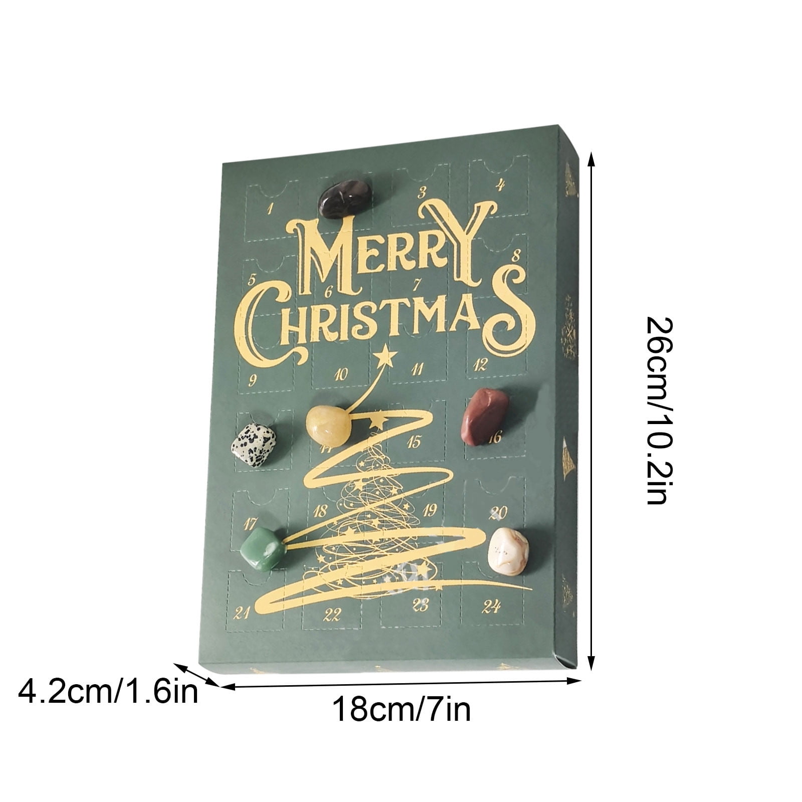 potrochi Crystal Advent Calendar 2024 Adult Kids, 24 Days Rocks
