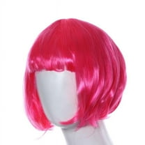 potrochi Masquerade Small Roll Short Straight Hair Wig