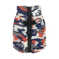 potrochi Dog Winter Jacket Camo Waterproof Coat Dog Camouflage Costume for Small Dogs, Winter Waterproof Windproof Dog Vest Coat Warm Dog Vest for Cold Weather