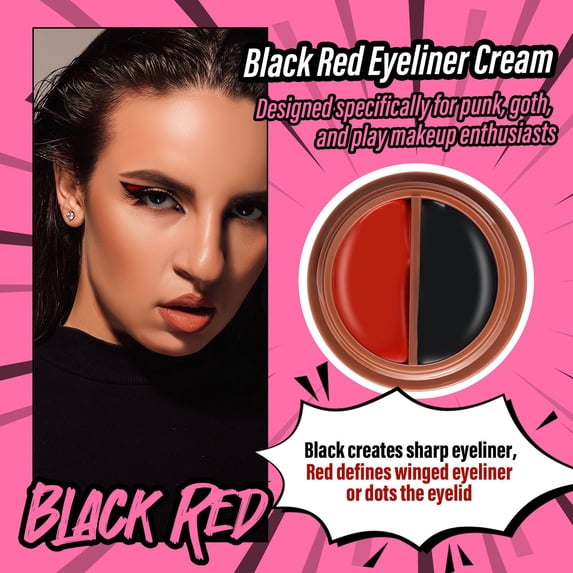 potrochi Dual Color Eyeliner Gel - Waterproof, Smudge - Proof, Wet & Dry Use, Multi - Use as Brow Gel, with Eyeliner Brush for All Makeup Need (B)