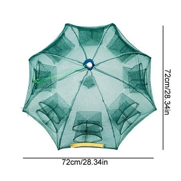 potrochi Foldable Bait Trap Fishing Net, Fishing Net Trap, Portable Folded Fishing Net, Foldable Crab Net, Collapsible Net Trap Cast Dip Cage Automatic for Fish Shrimp Minnow Crayfish Crab Baits
