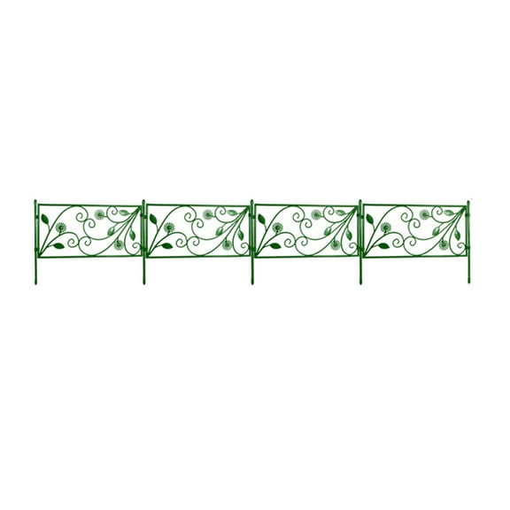 potrochi Garden Fence, Decorative Garden Fence Outdoor, Landscape Folding Patio Fences Flower Bed Fencing Animal Barrier Section Panels Decor Picket, Arched Garden Fencing