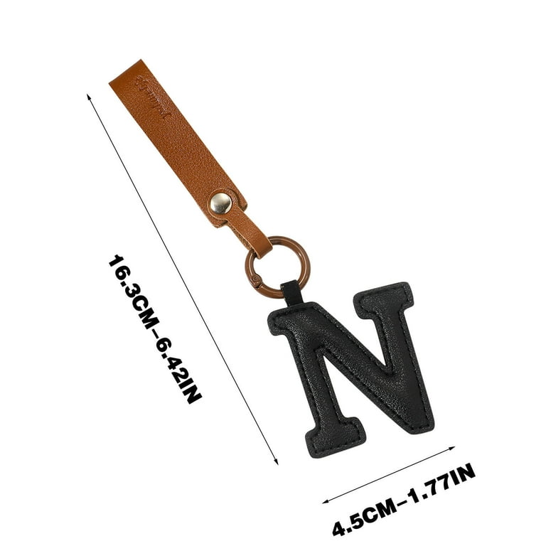 potrochi Genuine Leather Car Keychain Key Fob Key Chain for Men and Women Universal Key Fob Keychain Leather Key Chain Holder English Letter Keychain Hanger Car Keychain Walmart