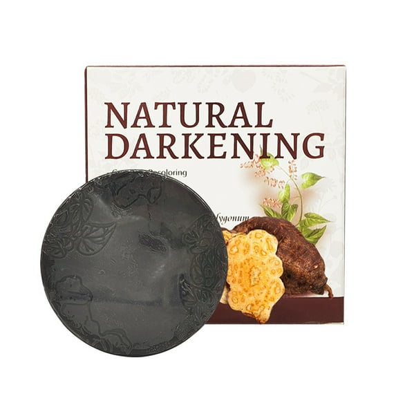 potrochi Hair Darkening Shampoo Bar, Black Soap for Gray Hair,Natural Organic Conditioner and Repair Essence,Volumizing & Moisturizing, Black Hair Shampoo, Dark Shampoo Bar for Gray Hair