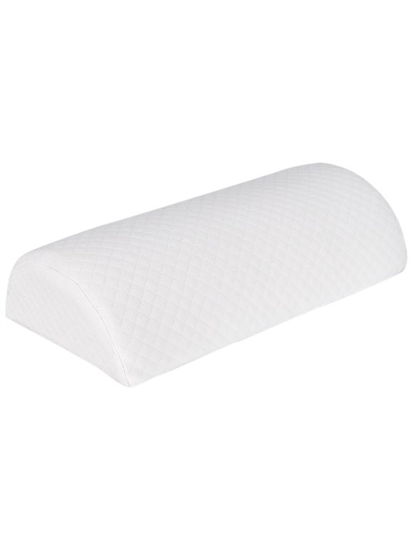 Knee Pillow for Back Sleeping, Memory Foam Cushion for Sciatica Pain Relief, Half Moon Bolster Pillow for Legs, Under Knee Pillow for Sleeping on Back Leg Pillow for Ankle and Foot Comfort