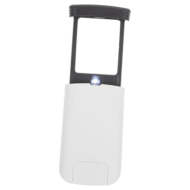 potrochi LED Lighted Slide-Out Aspheric Magnifier , Magnifying Glass with Light, Foldable Handheld Magnifying Glass for Close Work, Seniors Reading, Powered by Battery