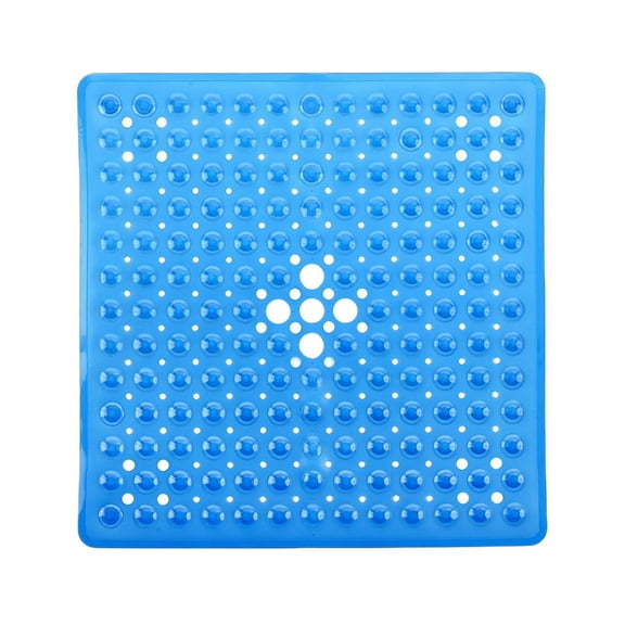 potrochi Large Square Non Slip Shower Mat, Shower Mats for Inside Showers, Anti Slip Square Shower Stall Mat for Bathroom, Square Bath Mat with Suction Cups and Drain Holes